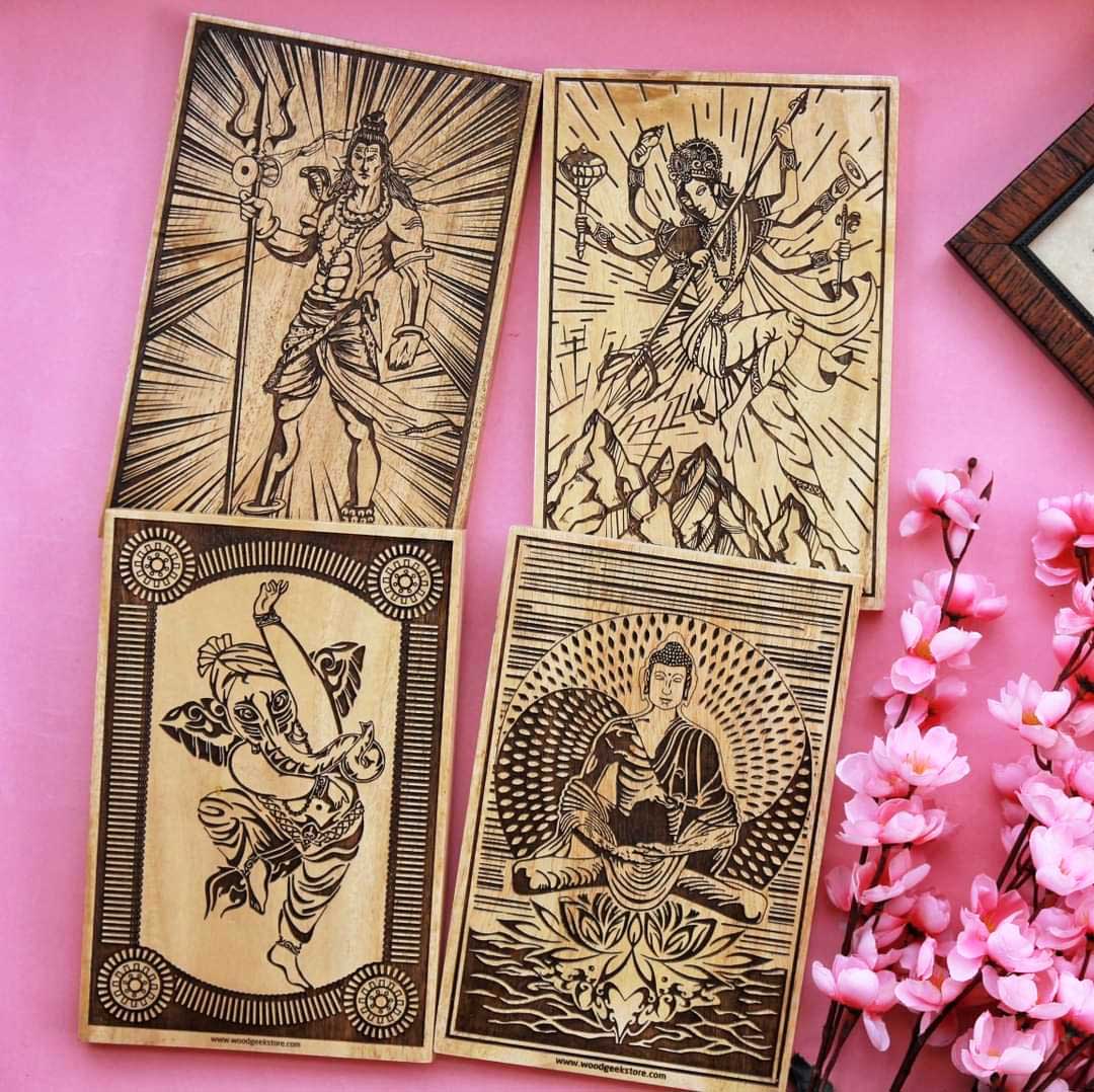 Custom Engraved Wooden Posters Of Faith And Spirituality