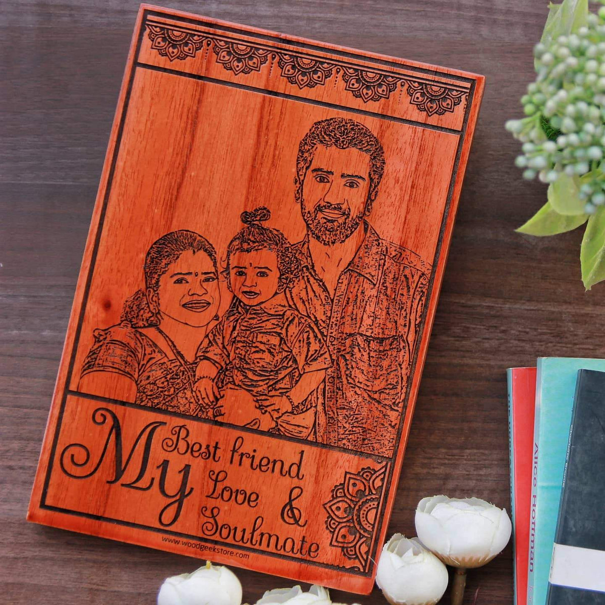 My Best Friend, My Love, My Soulmate Custom Engraved Wooden Frame
