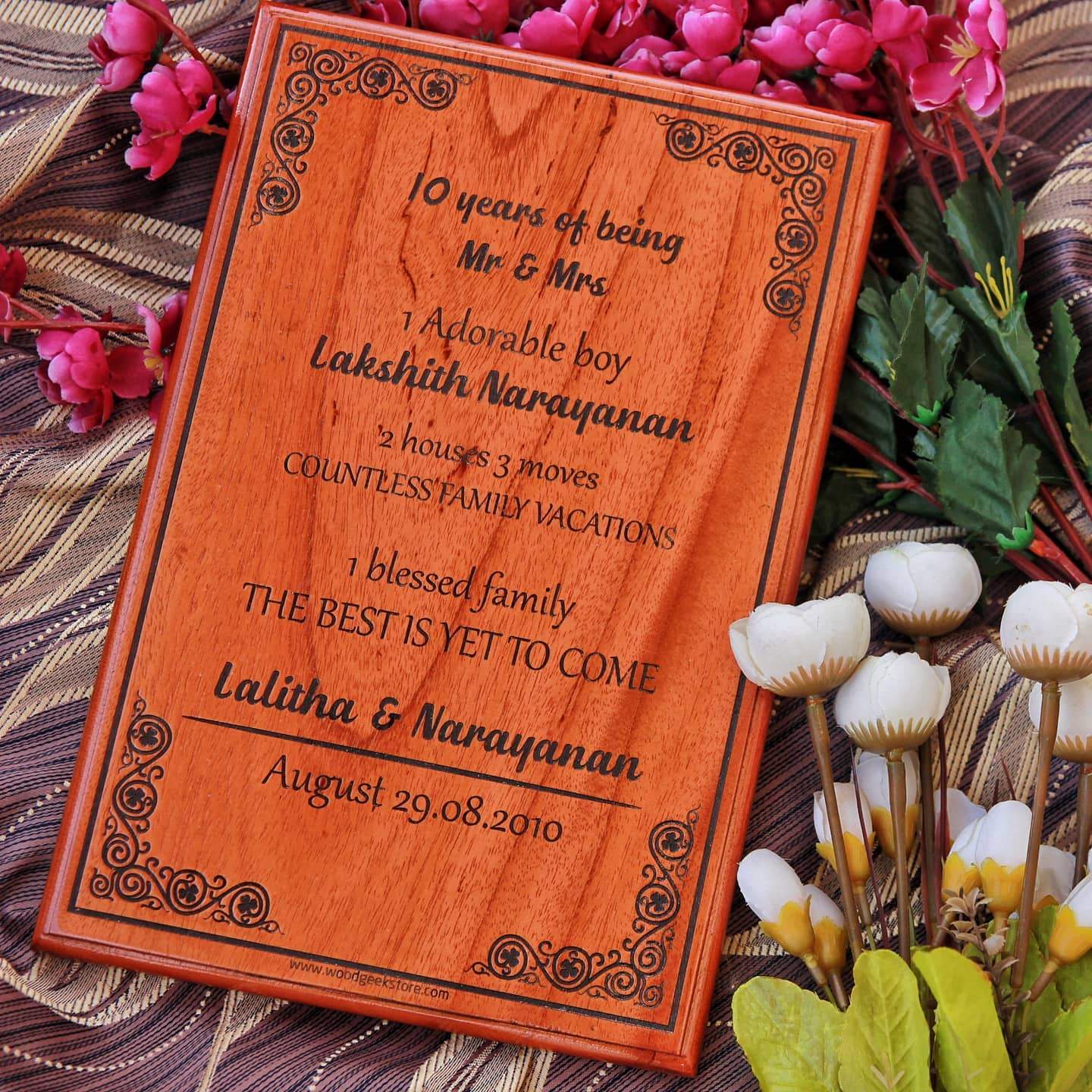 Rectangular Wooden Poster Celebrating Togetherness