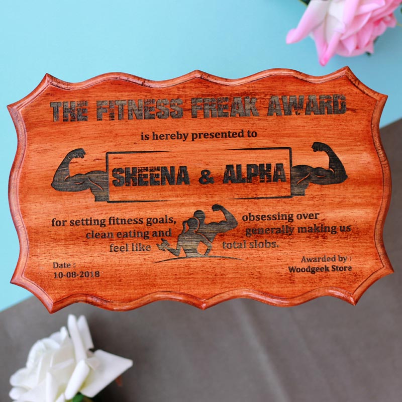 The Fitness Freak Custom Award Certificate