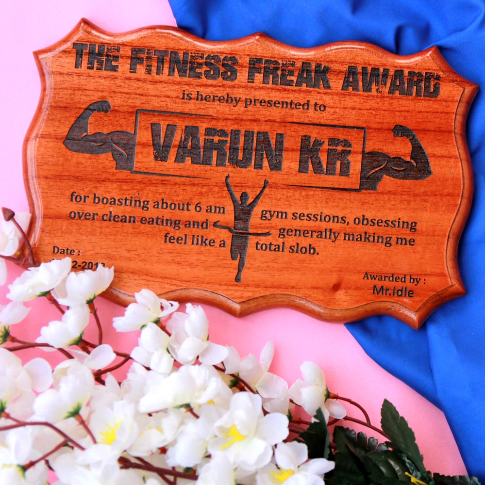 The Fitness Freak Custom Award Certificate