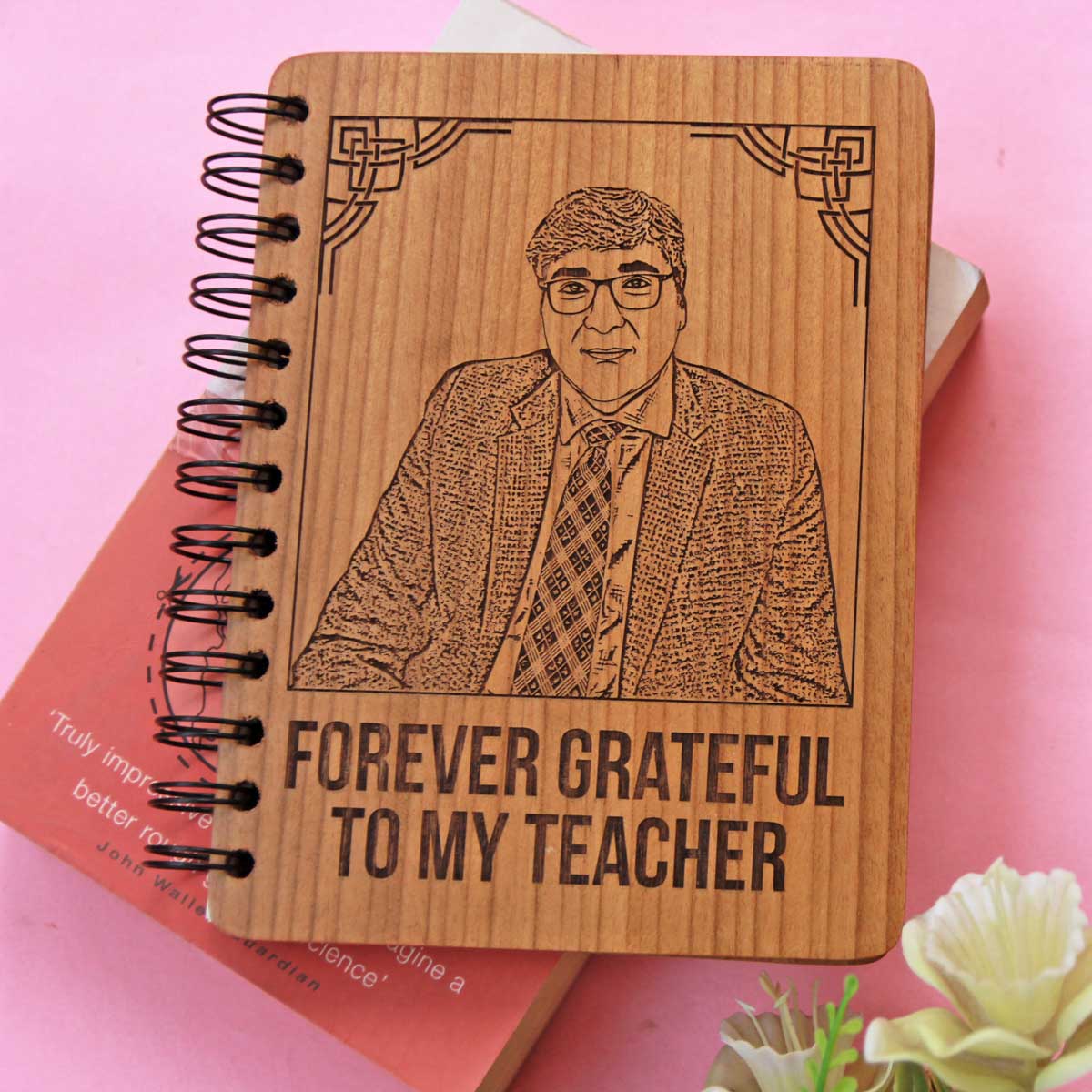Happy Teachers Day Personalized Gift Wooden Notebook