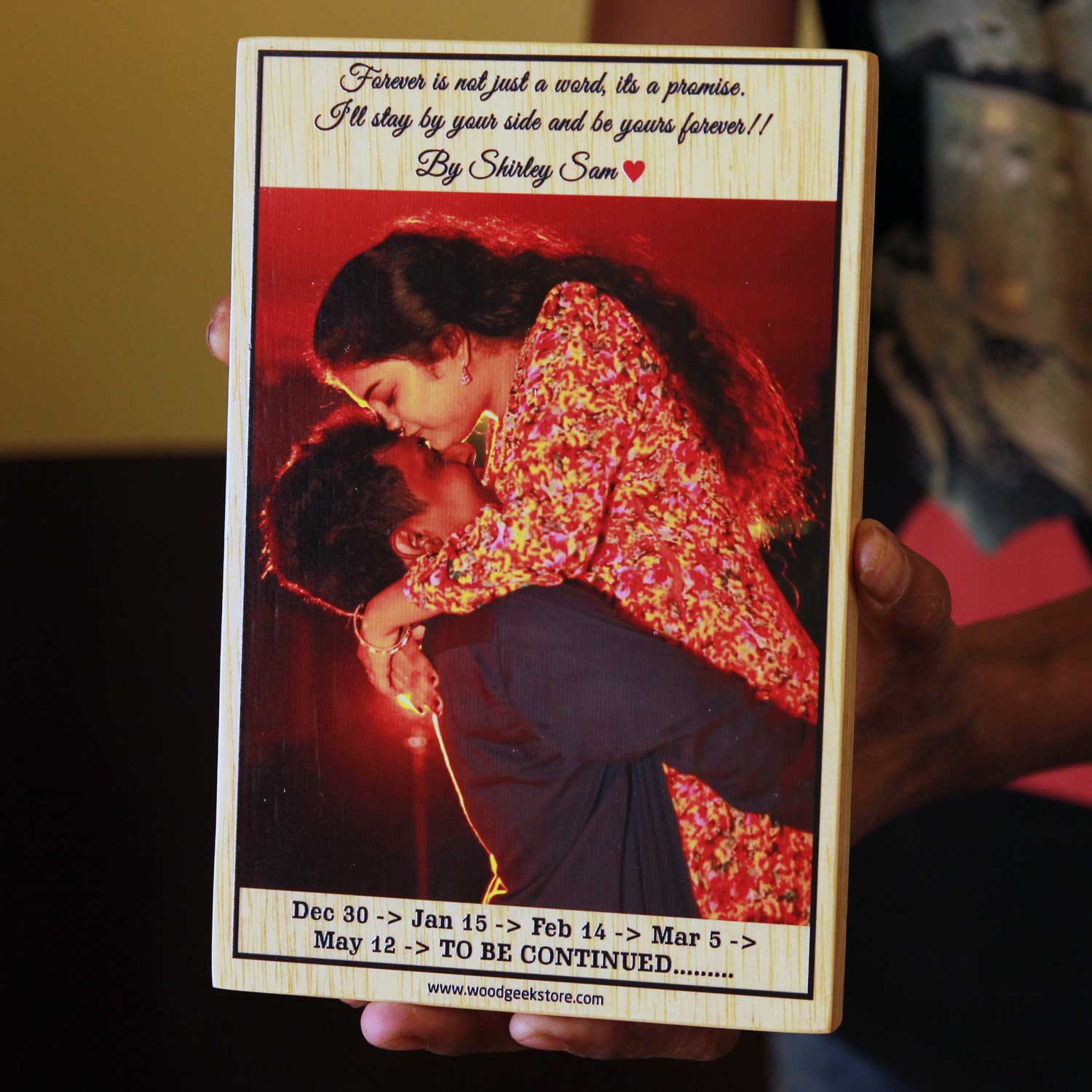 Wood Photo Block For Wife & Girlfriend | Photo Print Gift For Wife