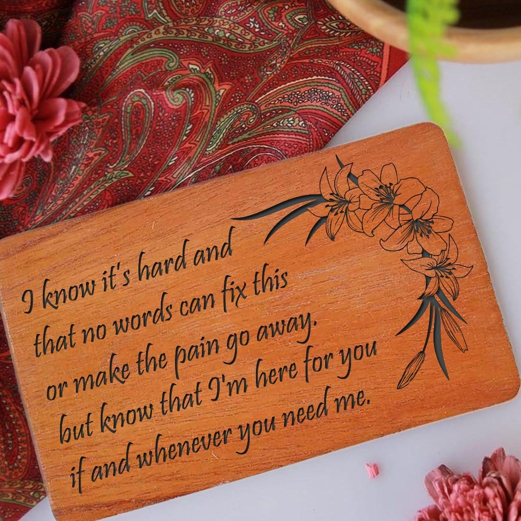 I Am Here For You, Friend: Set Of Personalized Wooden Cards