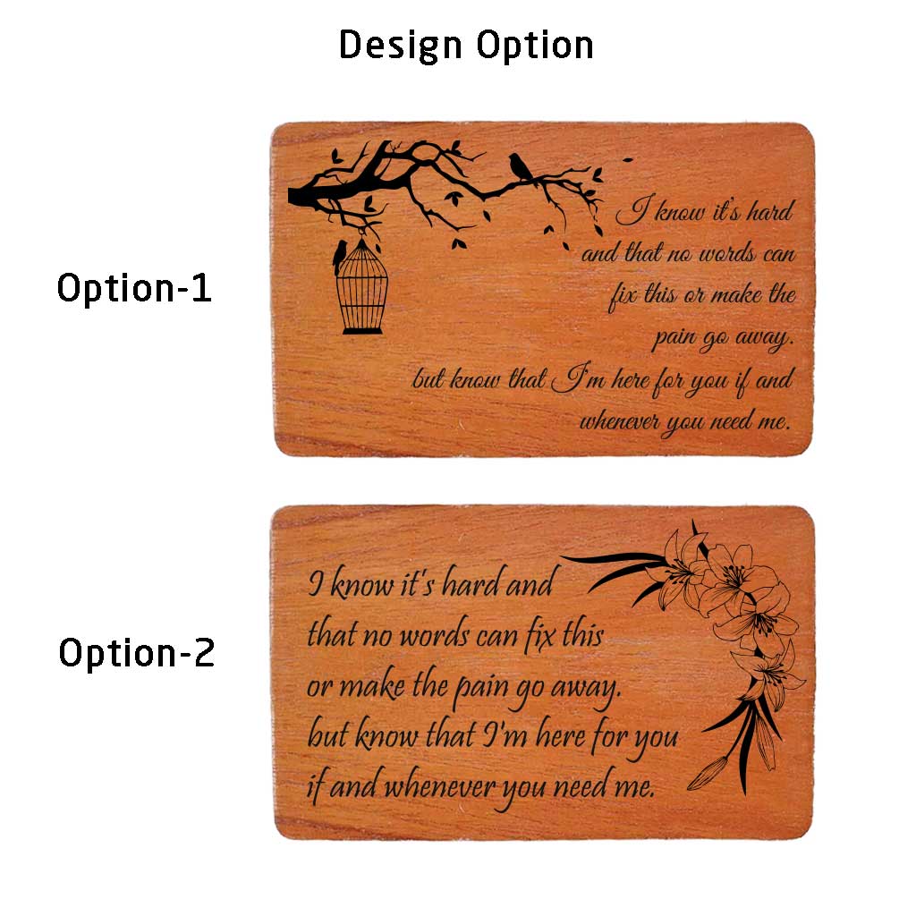 I Am Here For You, Friend: Set Of Personalized Wooden Cards