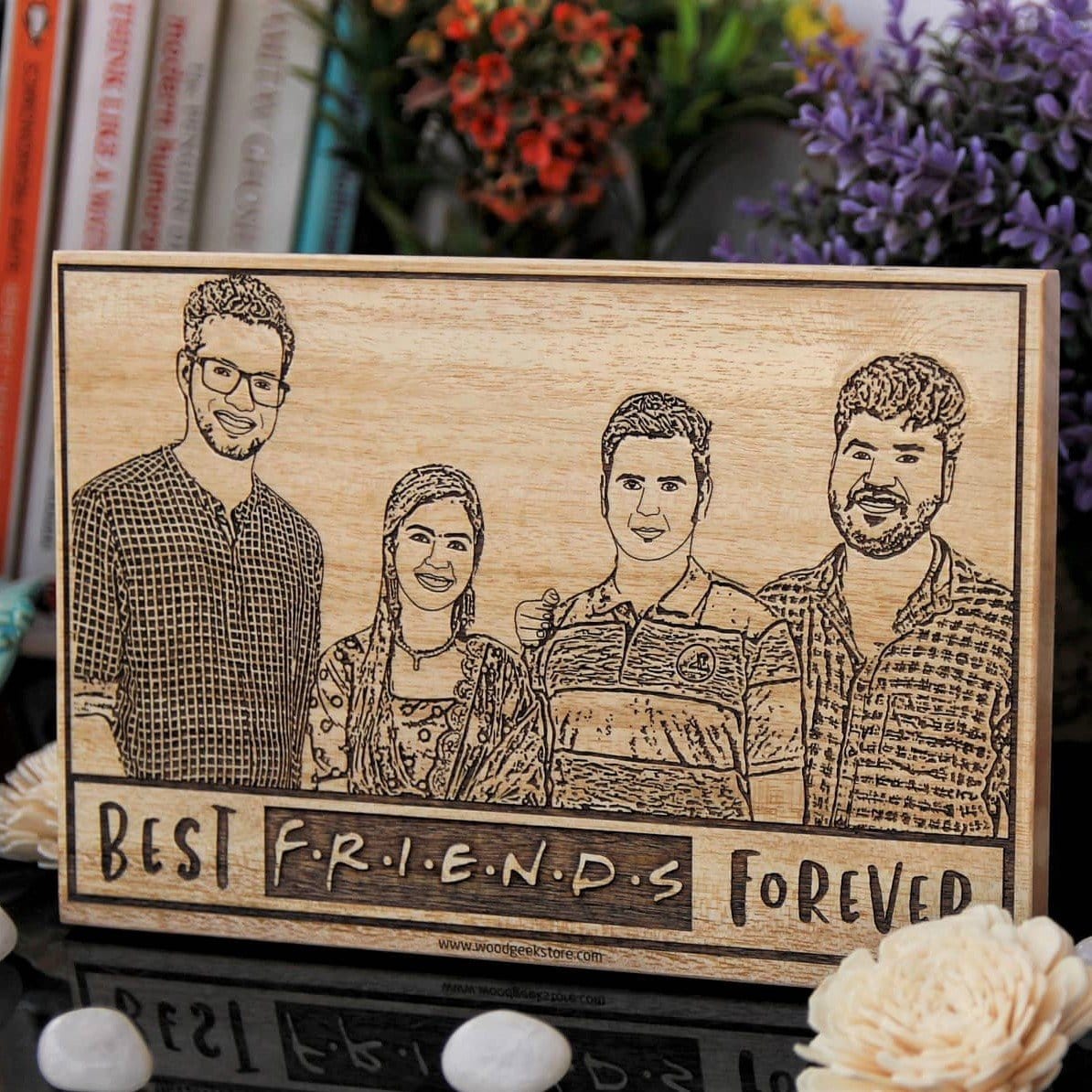 Best Friends Frame Wood Burned Picture Frame Personalized Rustic