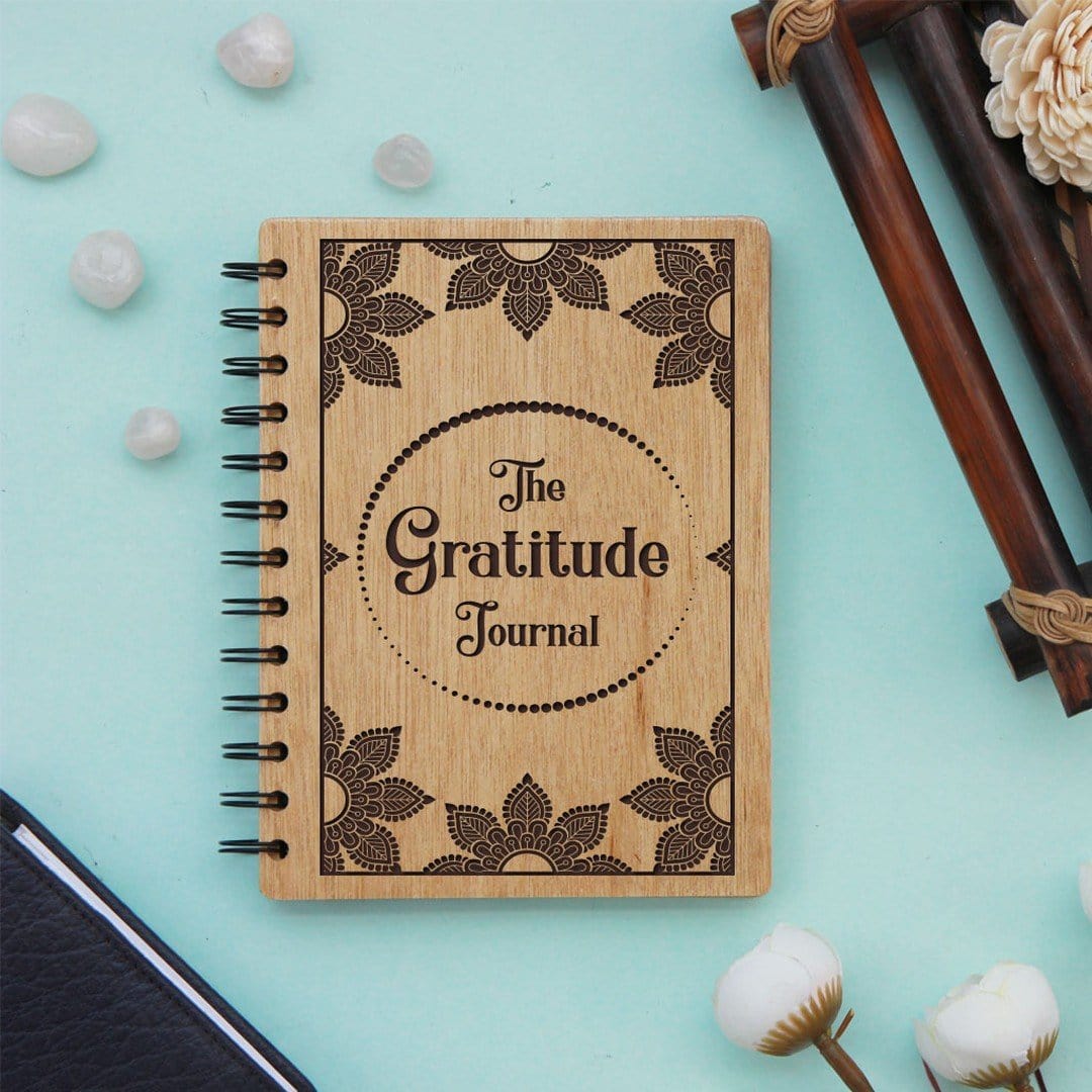 The Gratitude Journal - Personalized Wooden Notebook