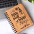 My little book of happy things - Personalized Wooden Notebook