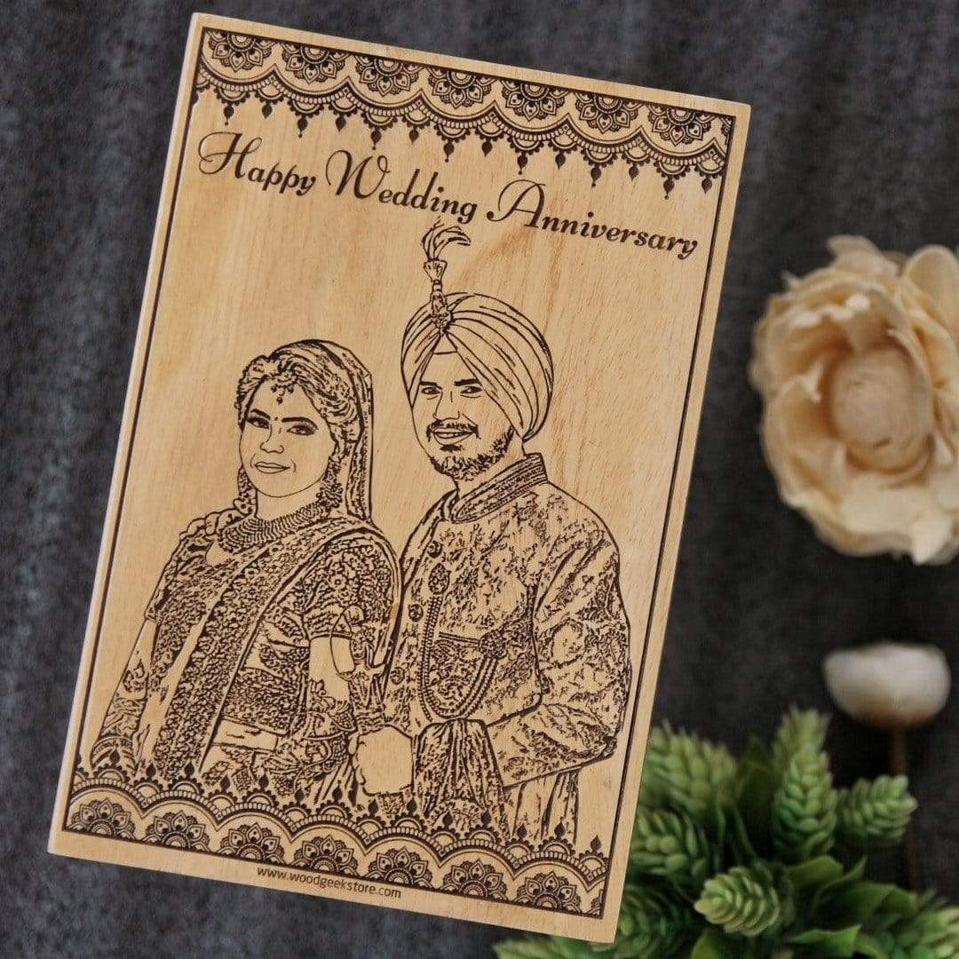 Personalized Wooden Flower &amp; Engraved Wooden Plaque| Girlfriend Gift