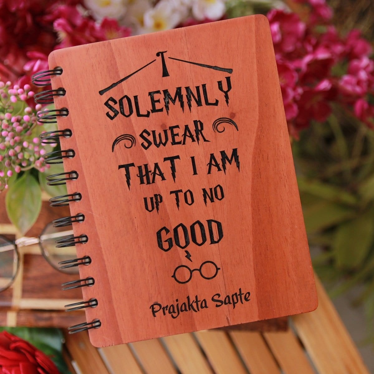 Marauder&#39;s Map - Personalized Wooden Notebook