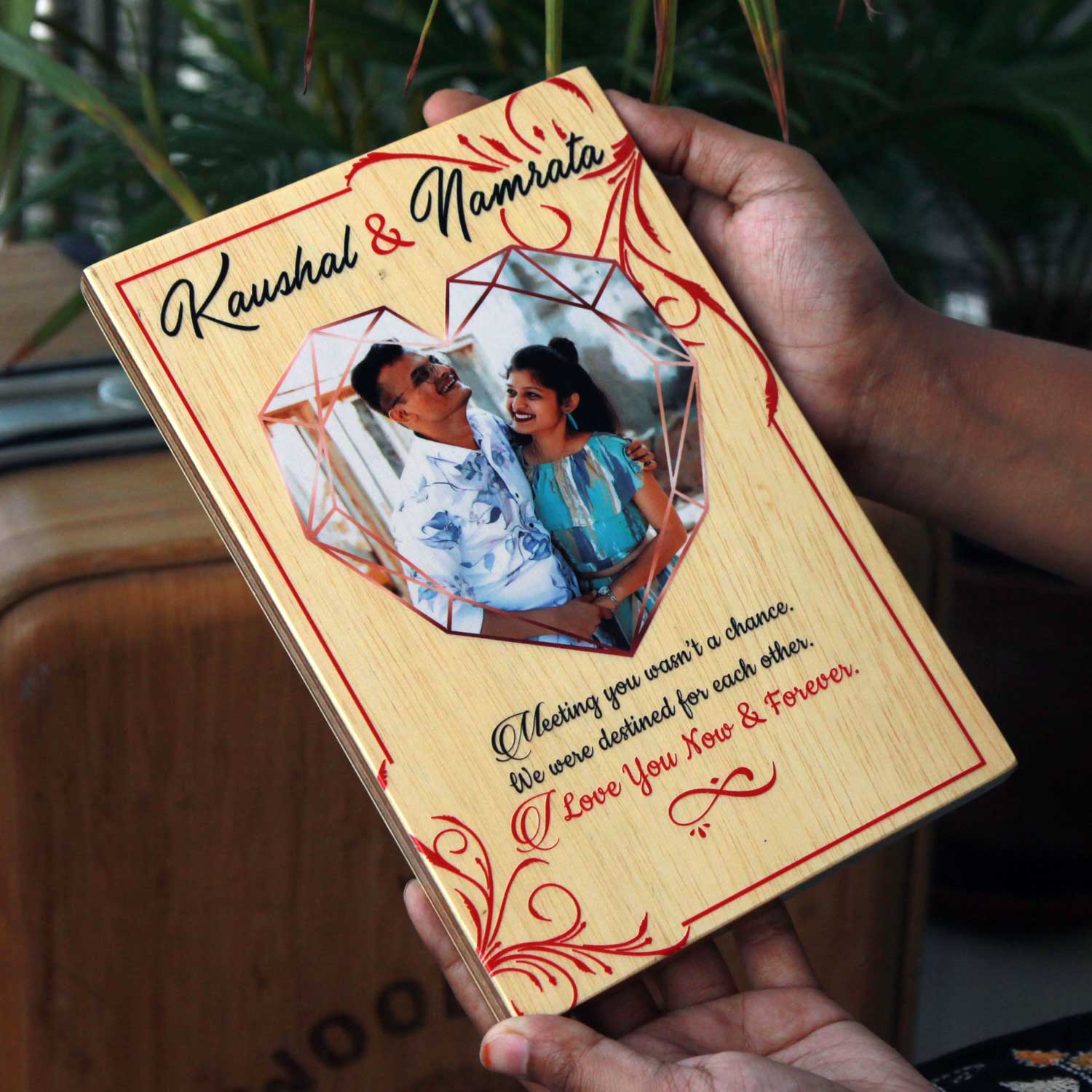 Love You Now & Forever - Personalized Photo Frame For Husband & Wife