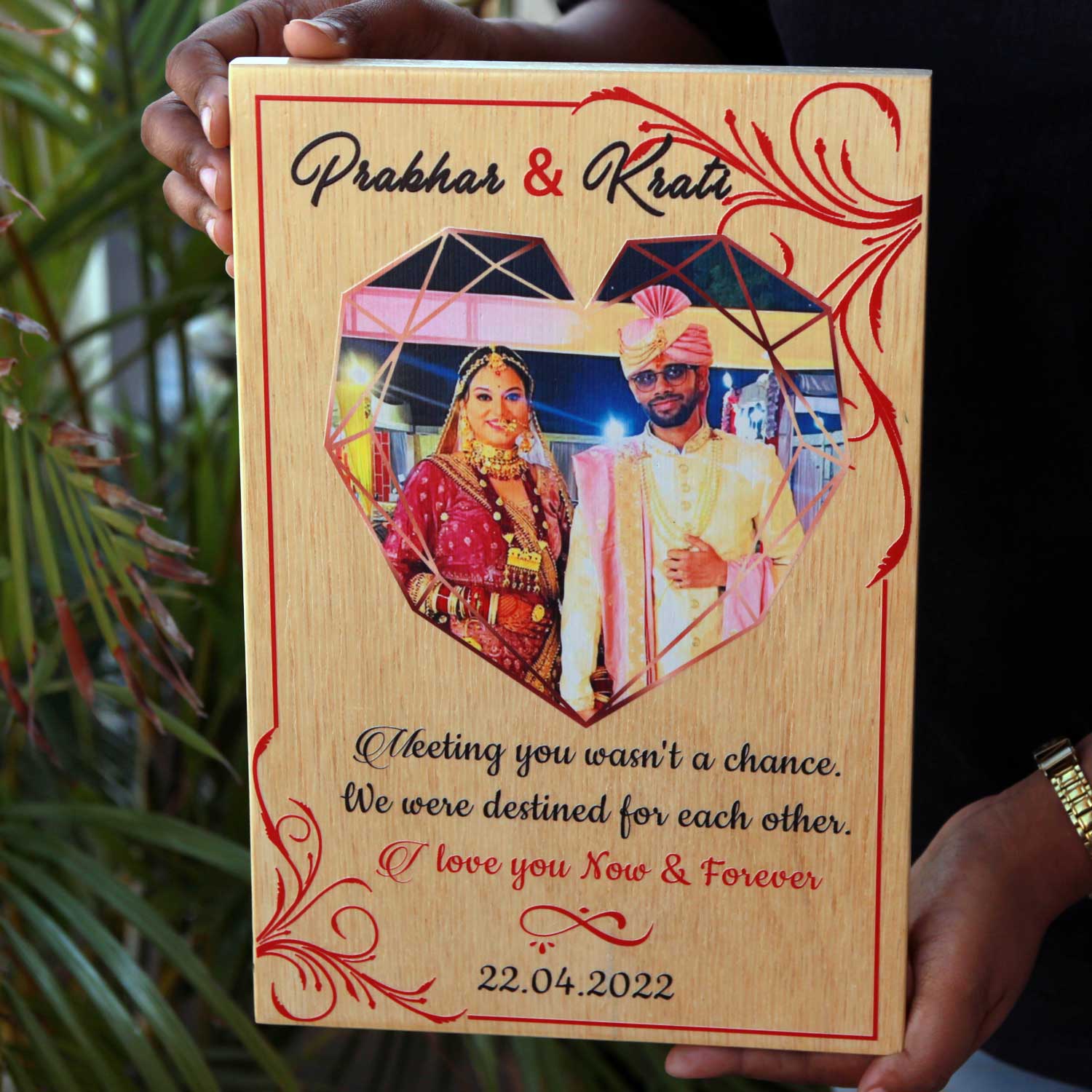 Love You Now & Forever - Personalized Photo Frame For Husband & Wife