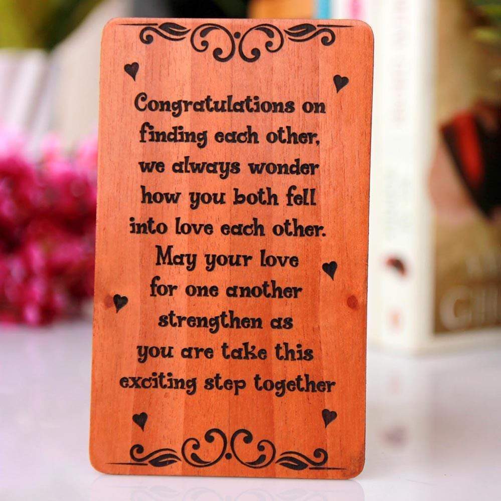 Wooden Greeting Card