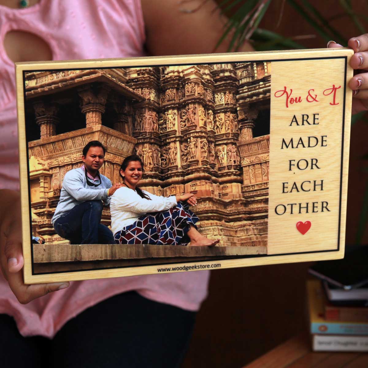 Made For Each Other Personalized Photo Print On Wood | Valentines Day Gift