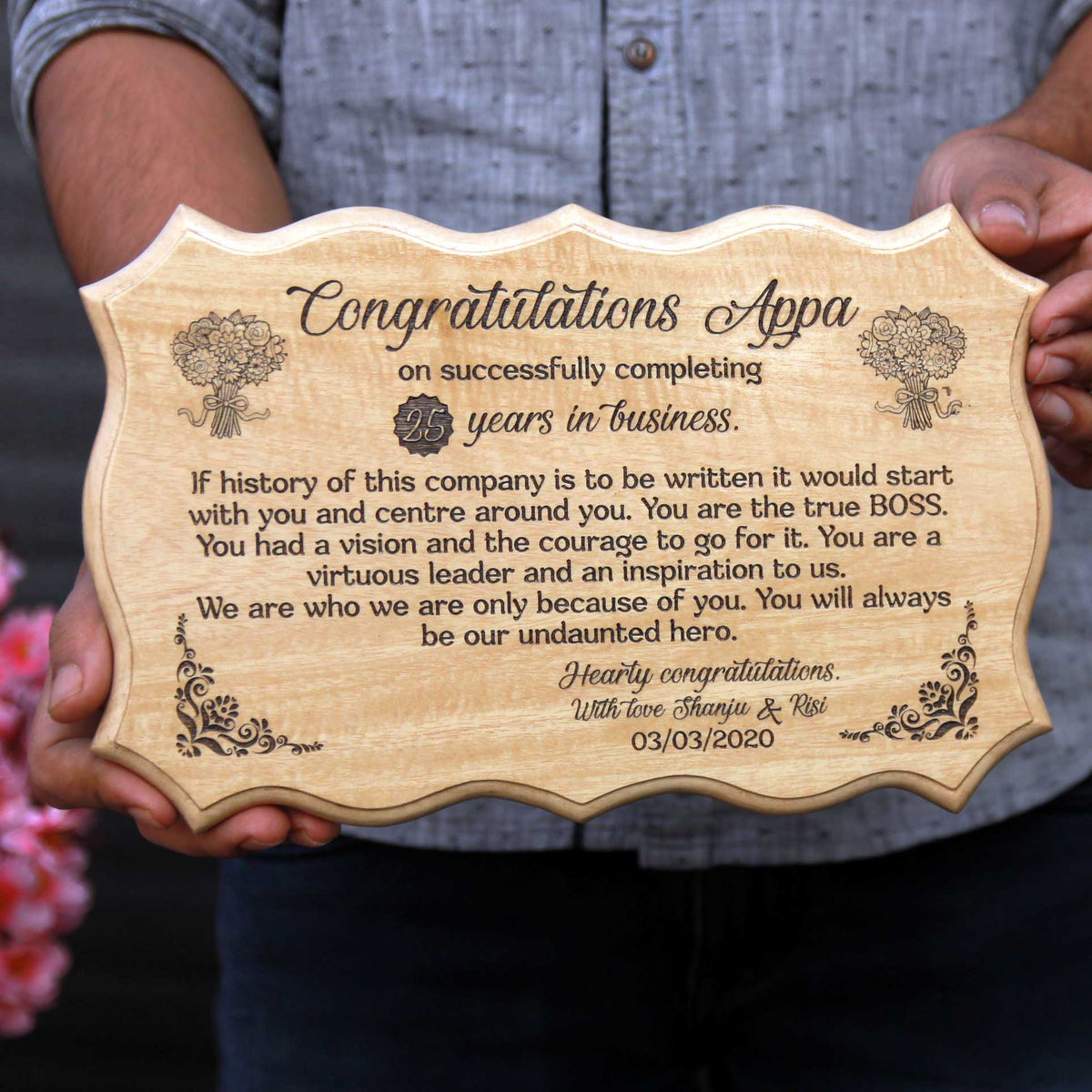 Personalized Congratulations Certificate For Business Owners