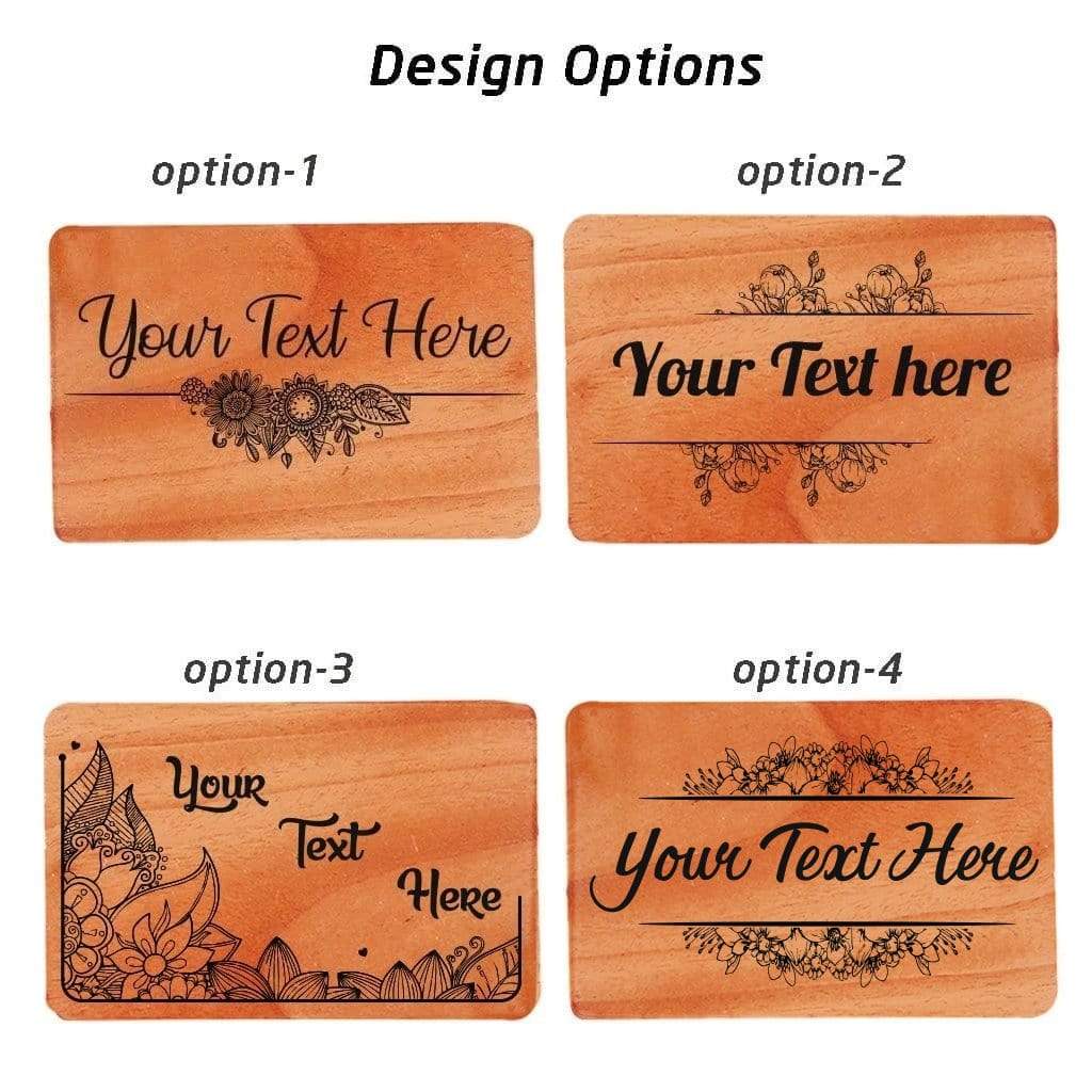 Wooden Greeting Card Design Options