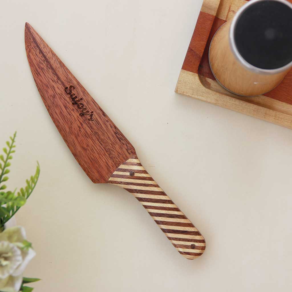 Wooden Cake Cutting Knife  Personalized Wood Knife For Birthday Cakes -  woodgeekstore