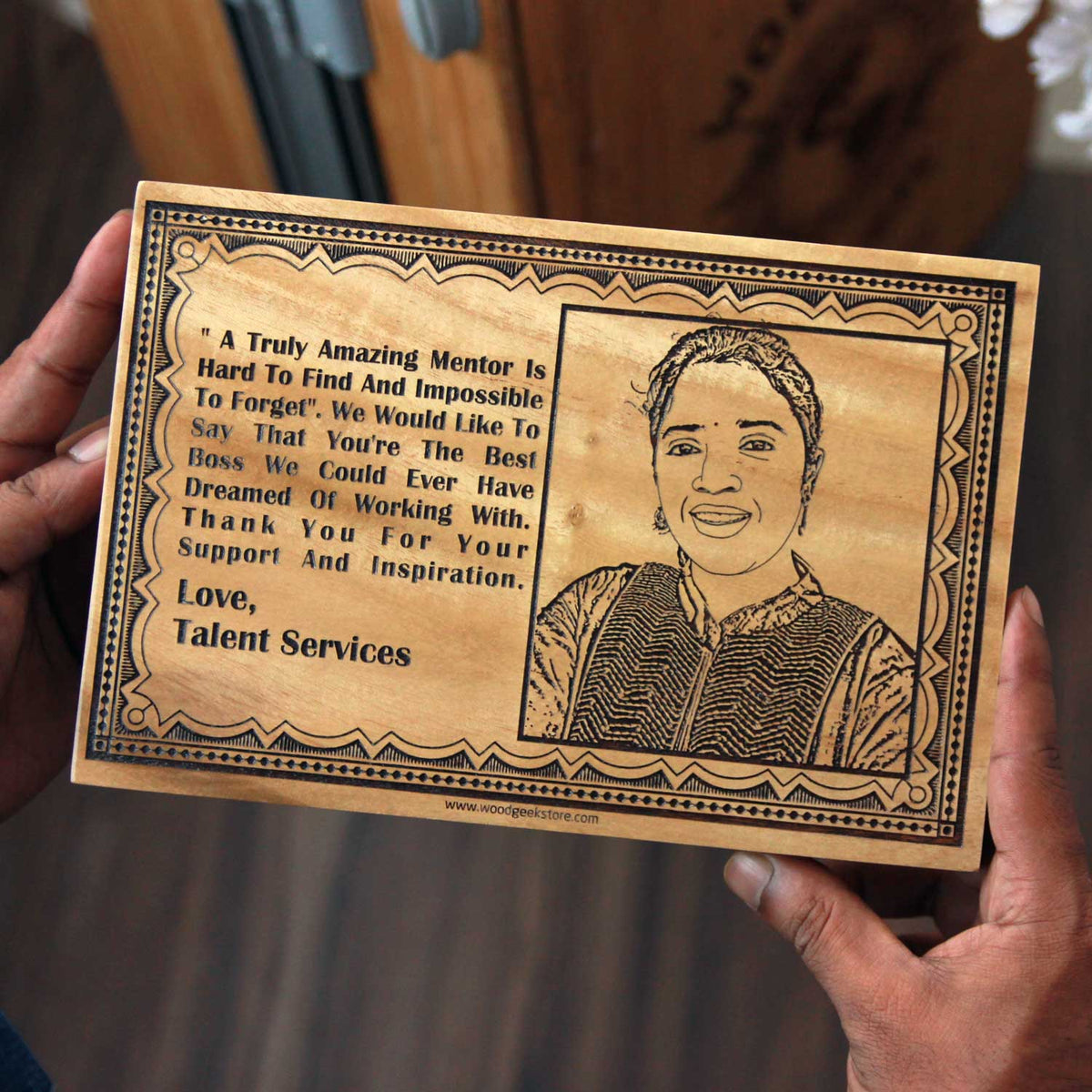 Corporate Gift For Boss Who&#39;s A Leader | Personalized Wood Plaque