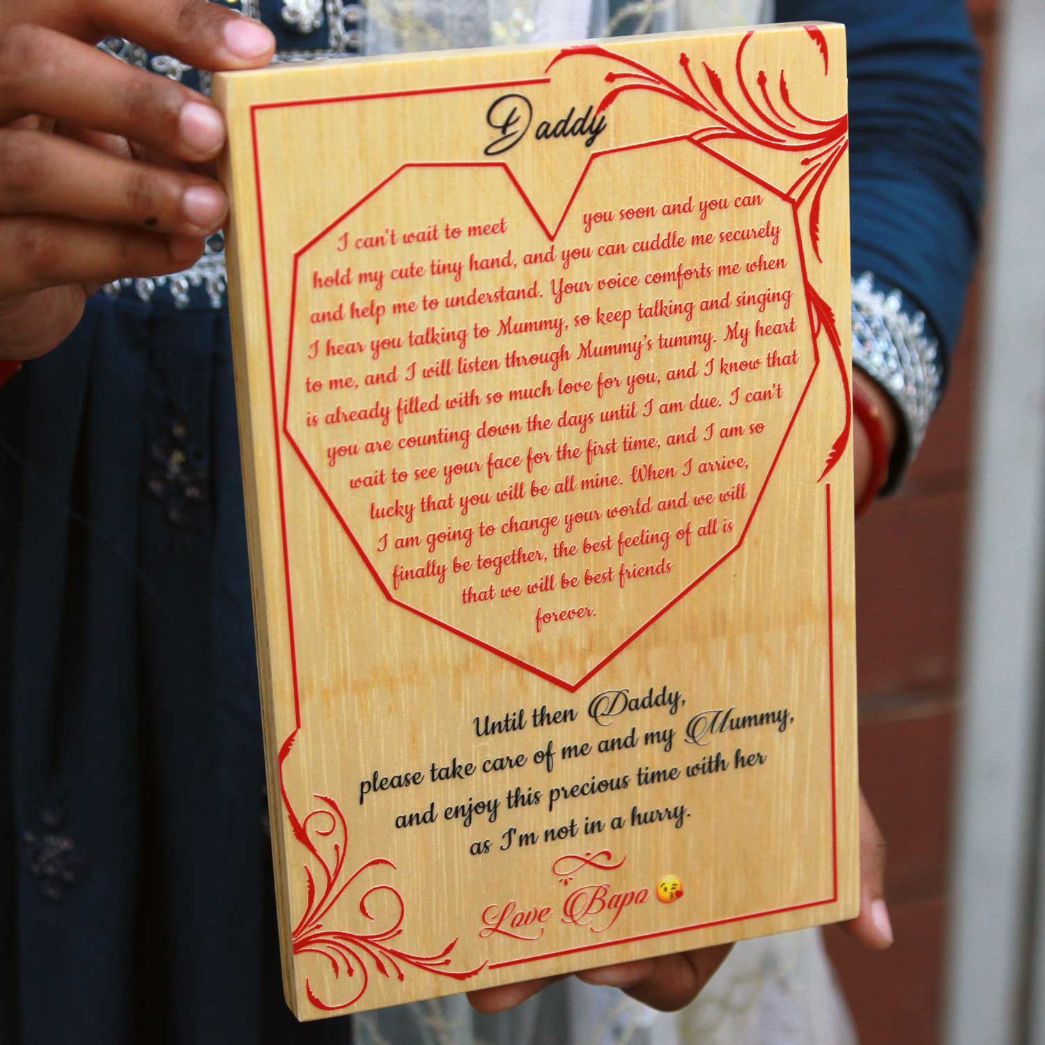 Personalized Letter To Dad On Wood Frame | Prints On Wood