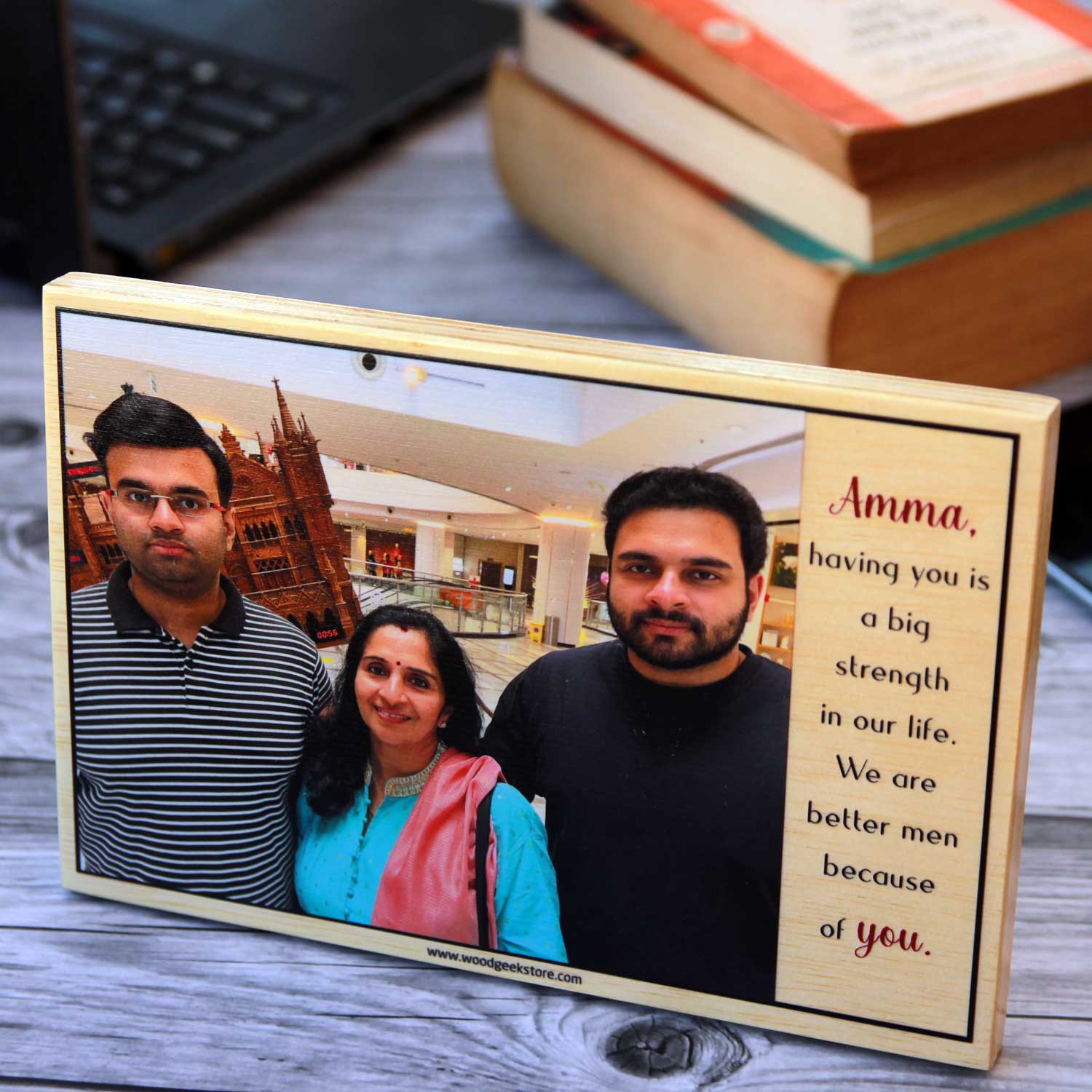 Personalized Photo Frame Gift For Mom | Wood Photo Print