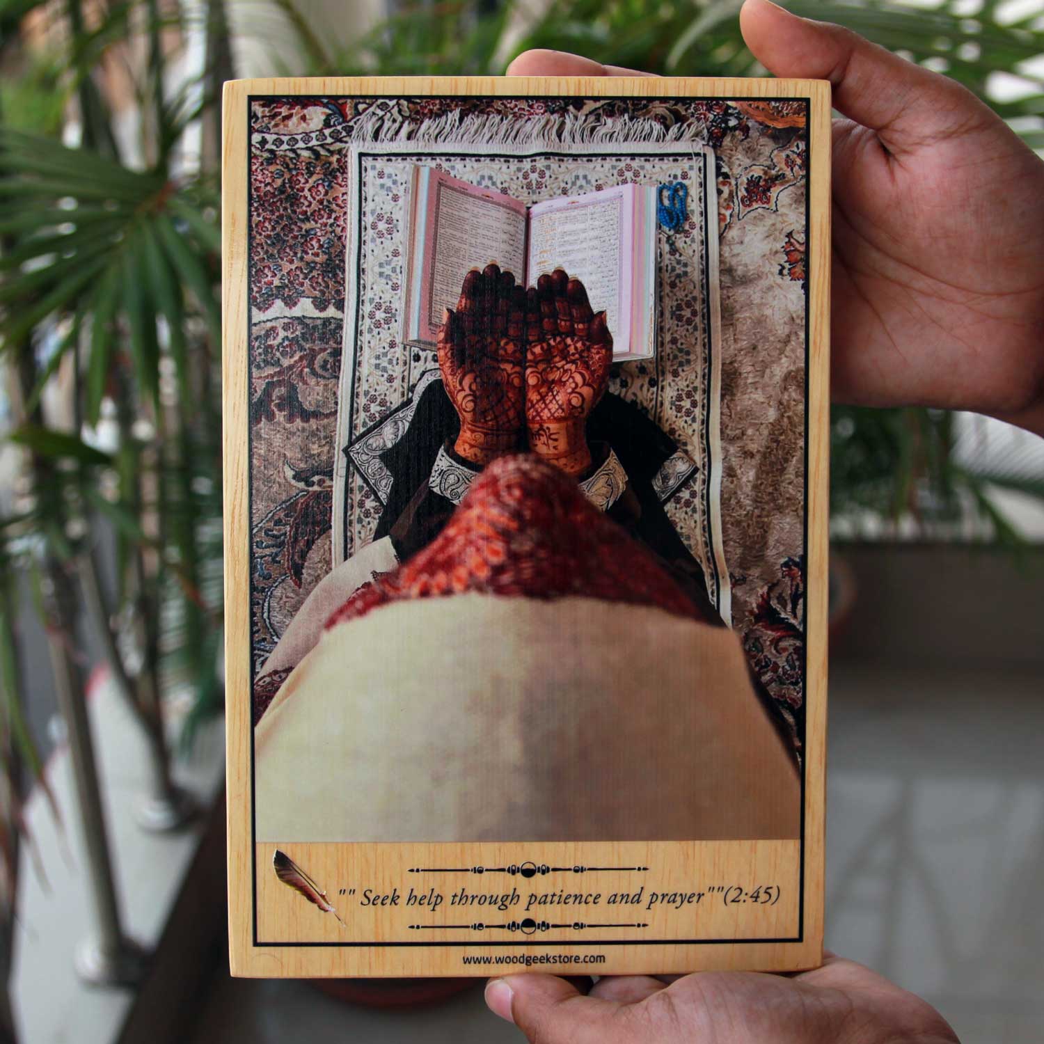 Seek Help Through Patience & Prayer | Spiritual Photo Wood Print