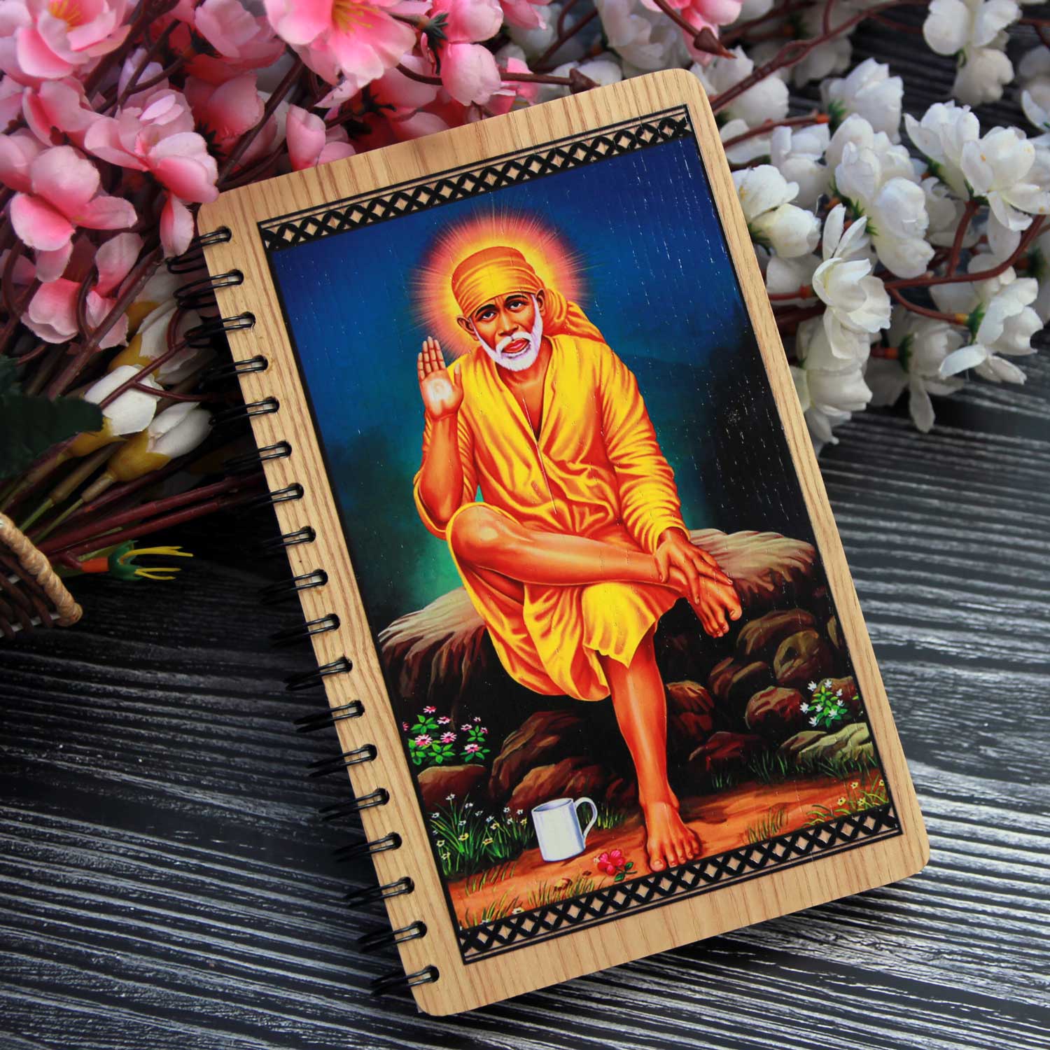 Personalized Wood Diary For Shirdi Sai Baba Devotees