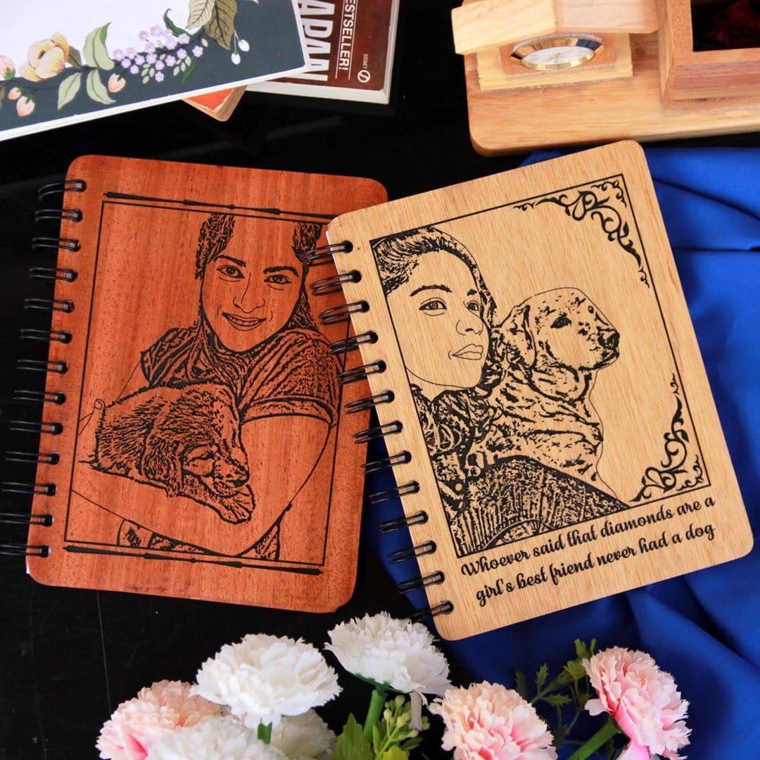 Personalized Wooden Notebook For Pet Parents