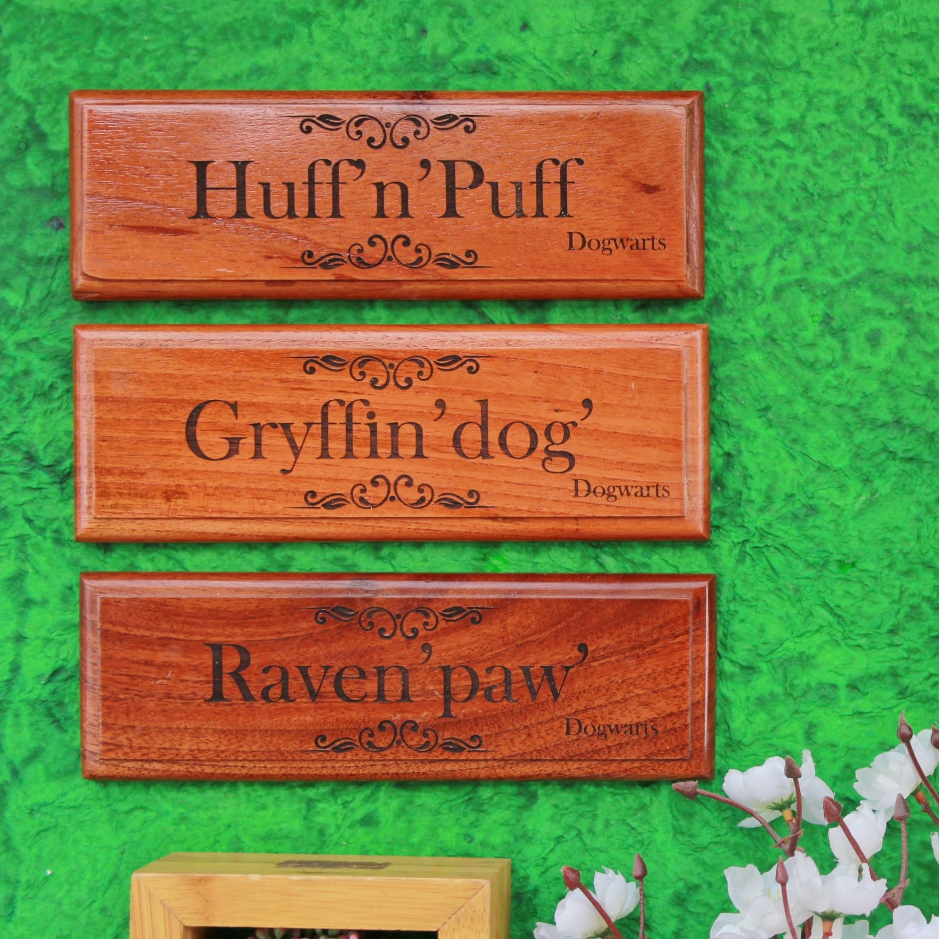 Harry Potter Wooden Nameplate- Set of 3