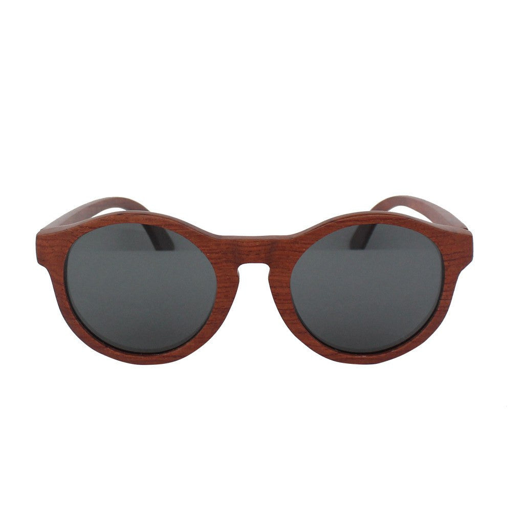 SUNGLASSES - The Hipster - Rosewood Round Sunglasses