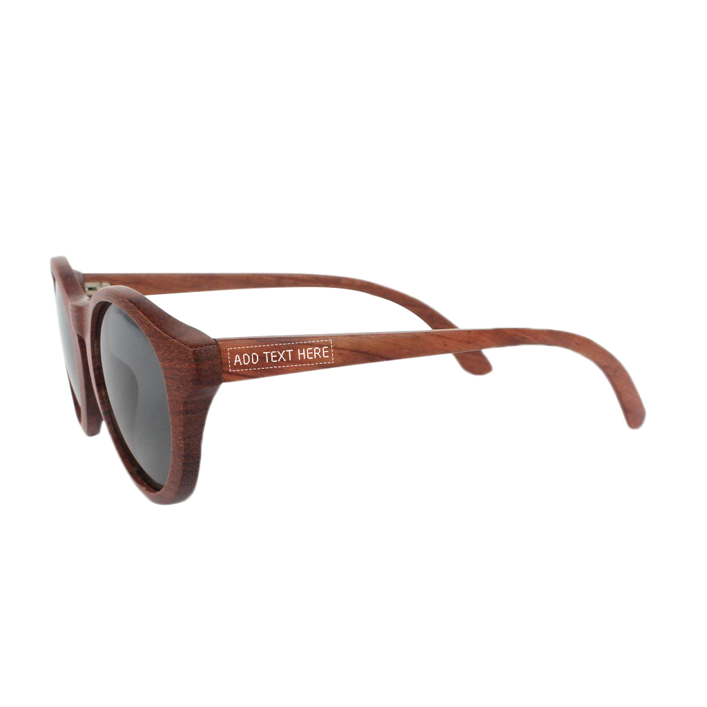 The Hipster - rosewood round sunglasses