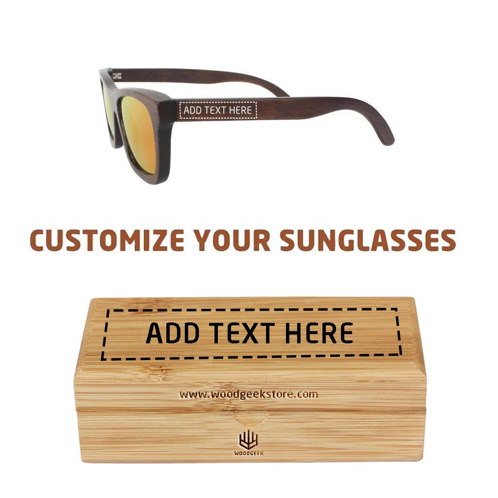 The Journeyman charcoal square wooden sunglasses - Red mirror lens