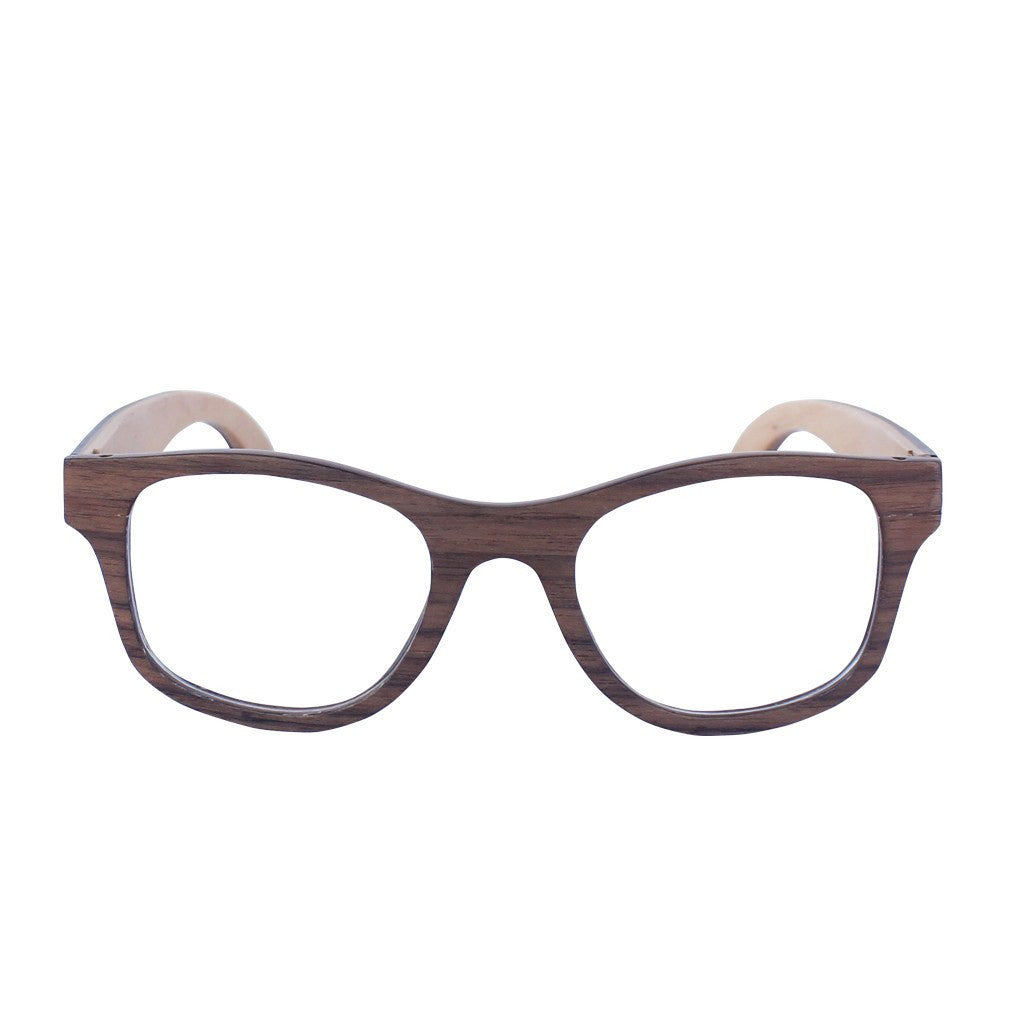 The Minimalist - walnut square wooden spectacle frames