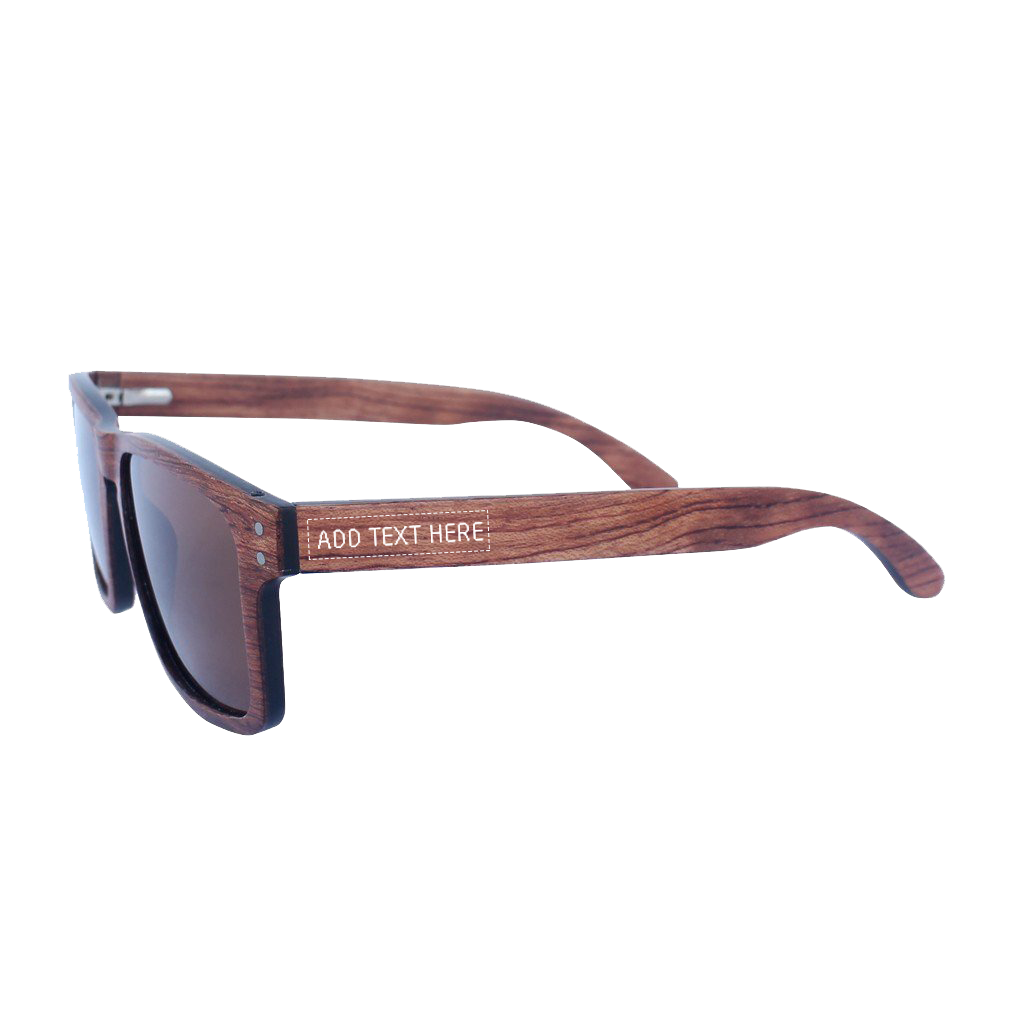 The Navigator - rosewood rectangular wooden sunglasses