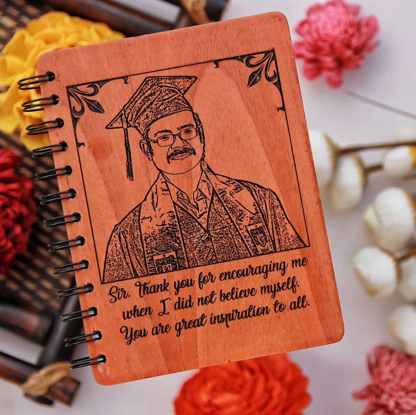 Personalized Wooden Notebook For The Teacher Who Inspire