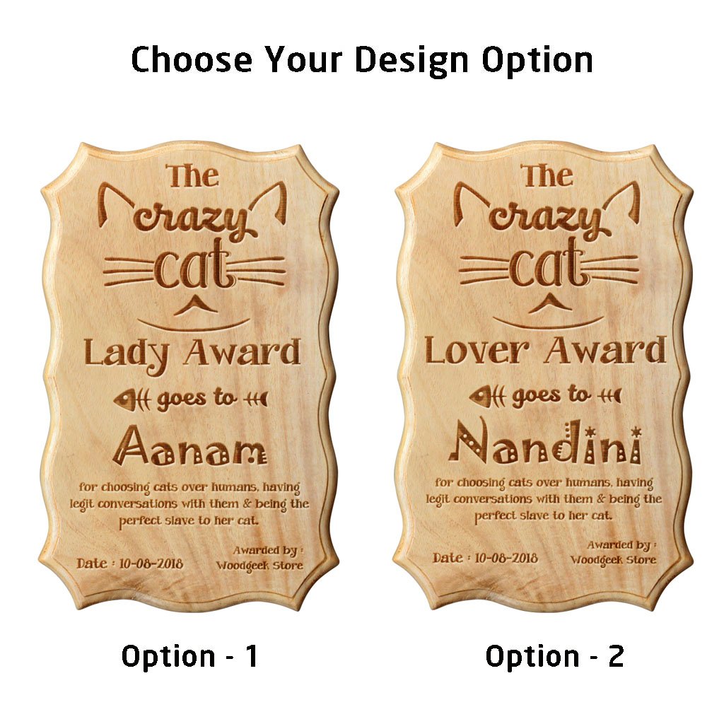 The Crazy Cat Lady/Lover Funny Recognition Award