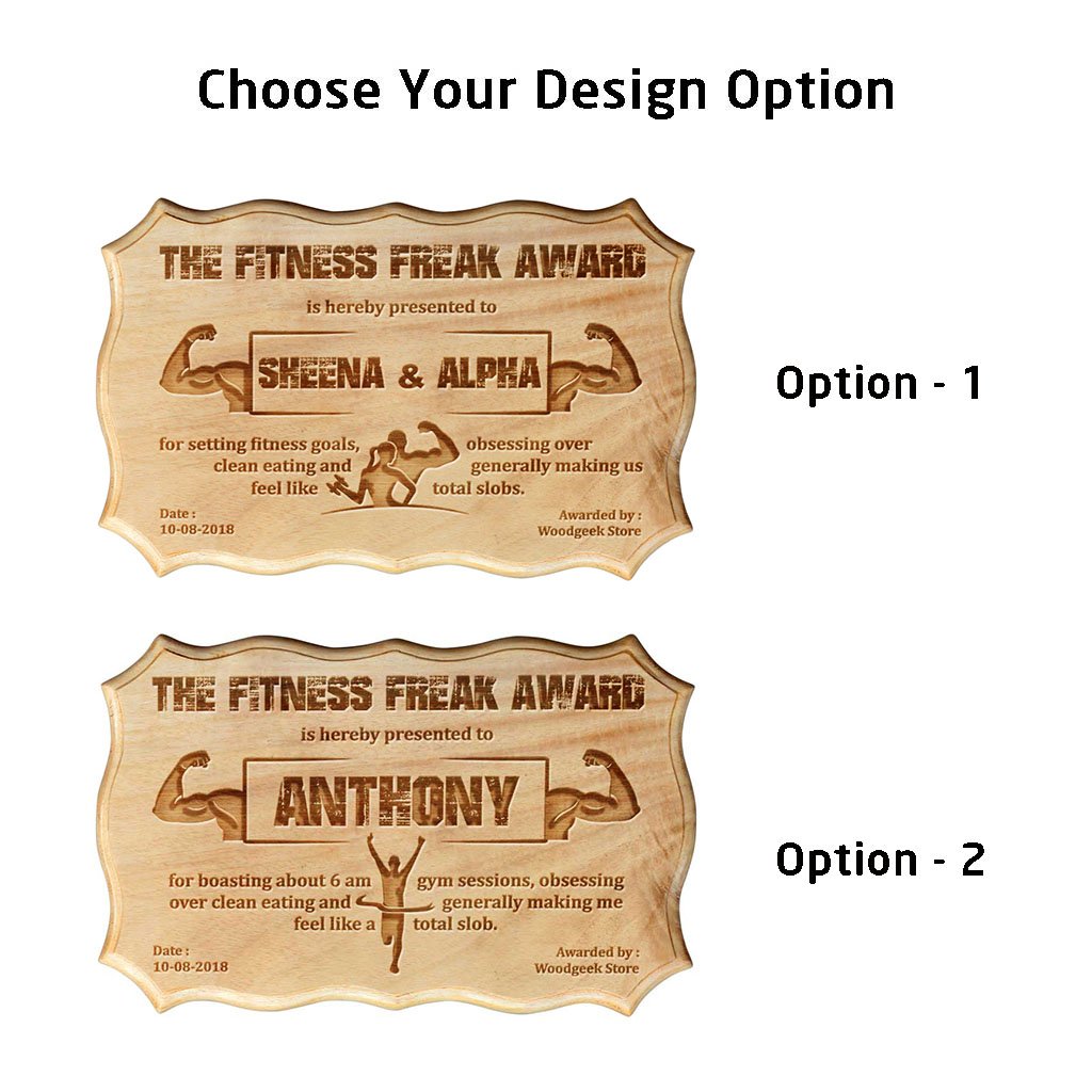 The Fitness Freak Custom Award Certificate