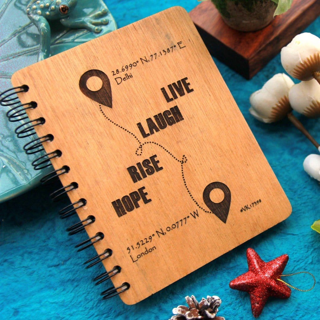 Personalized Wooden Travel Journal For The Travel Junkie