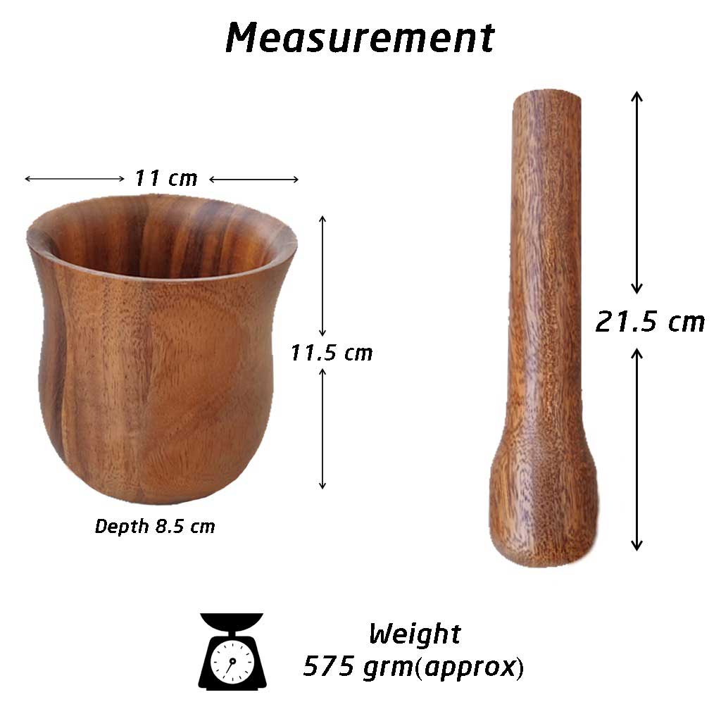 Wood Mortar &amp; Pestle | Spice Masher | Okhli | Khalbatta | Gift for Mom