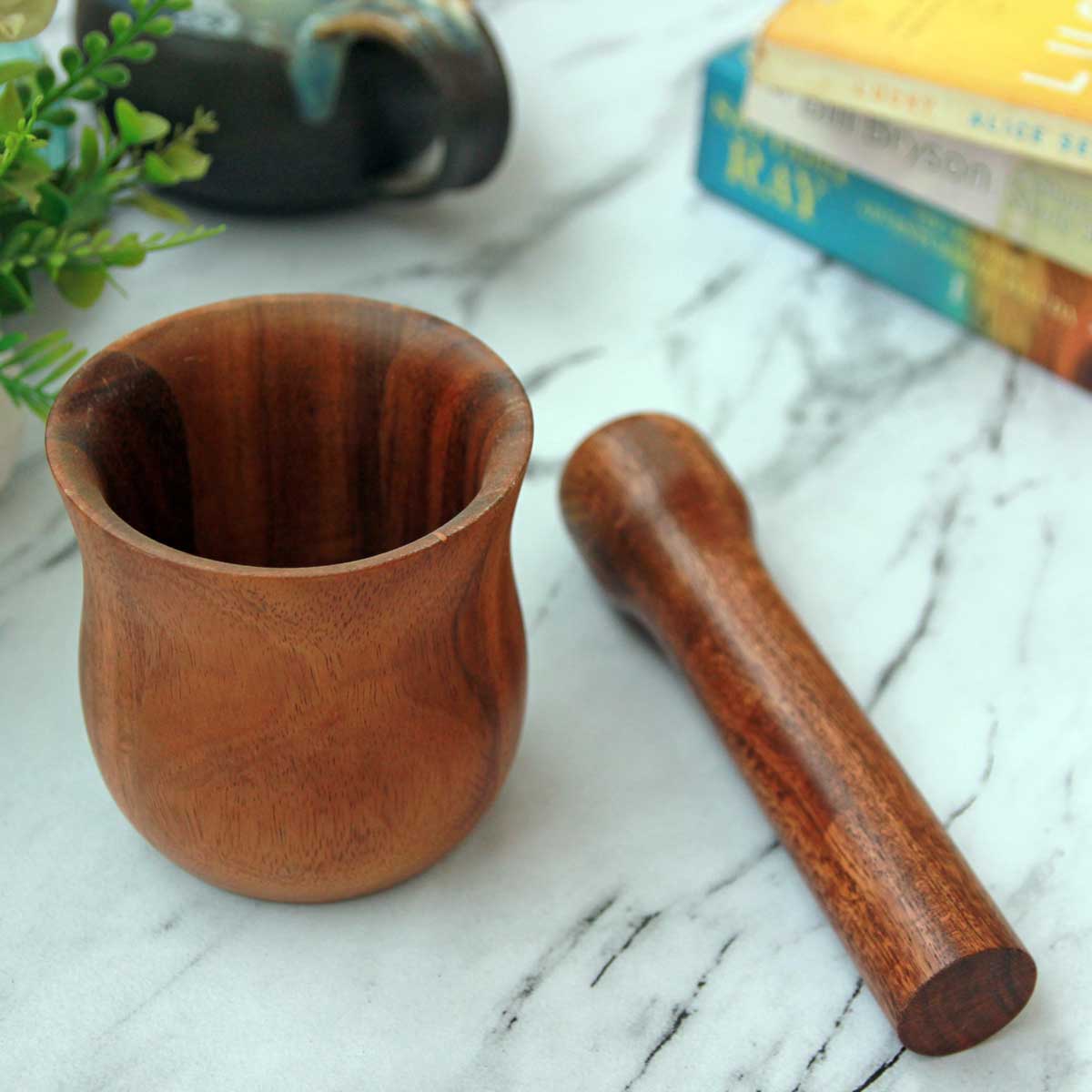 Wood Mortar & Pestle | Spice Masher | Okhli | Khalbatta | Gift for Mom