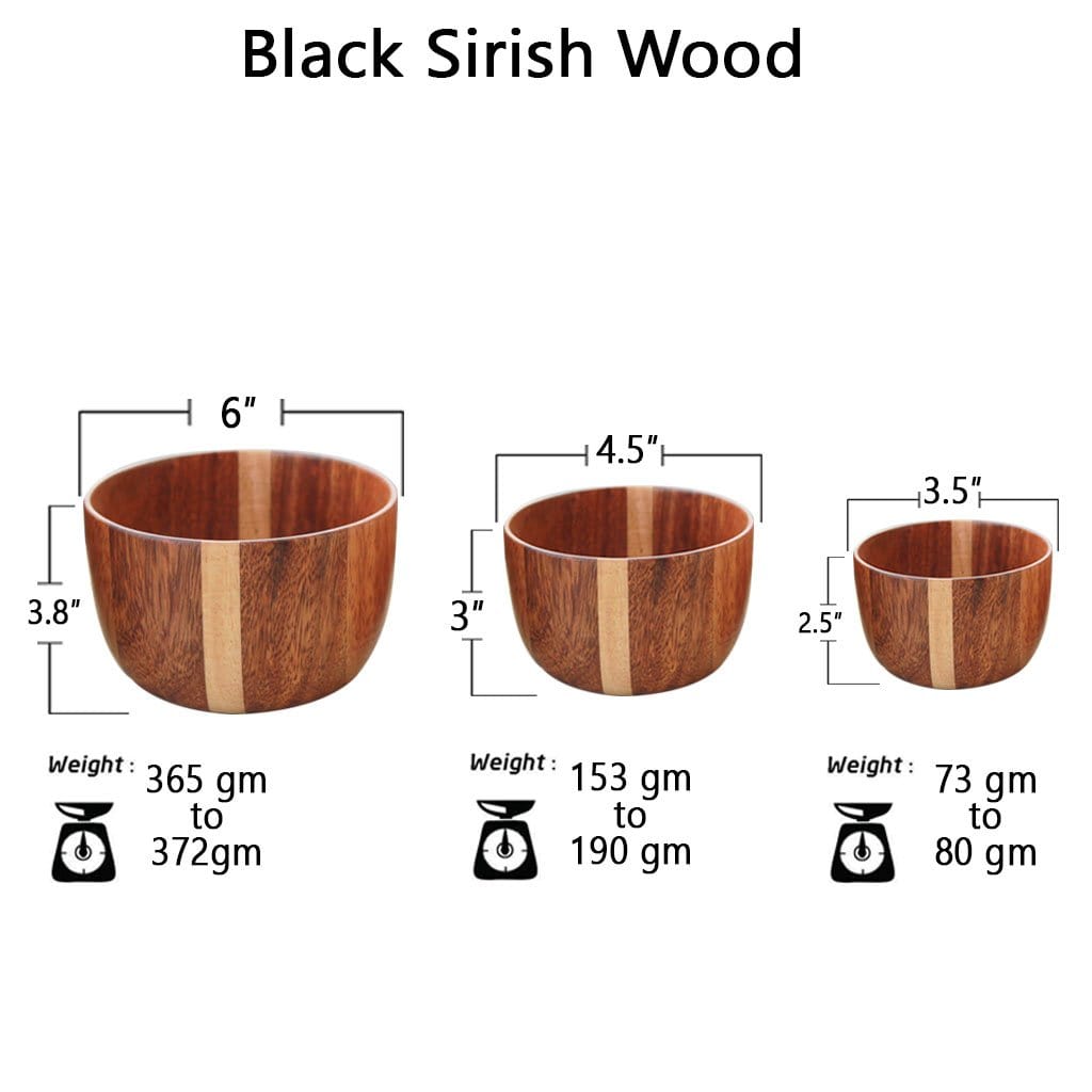 set of 3 wooden bowl sizes by woodgeekstore