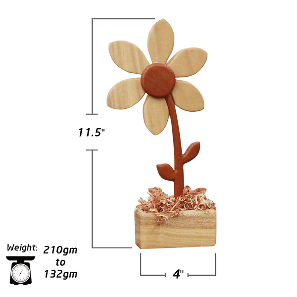 Handmade Wooden Flower: Set Of 3| Gift For Family & Friends| Showpiece ...