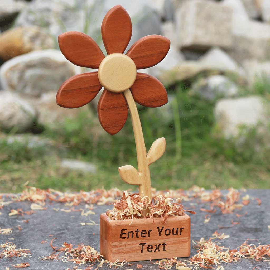 Handmade Wooden Flowers: Set Of 3| Gifts For Family & Friends| Showpiece