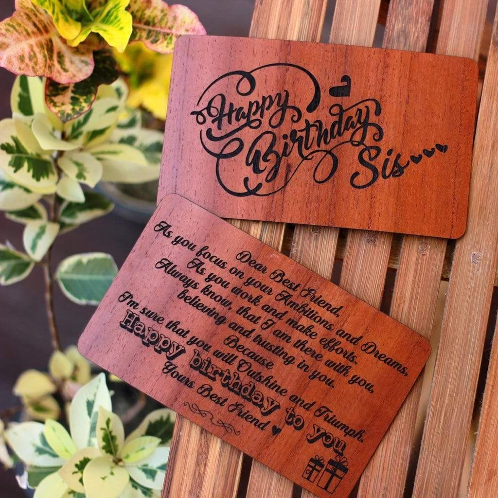 Wooden Greeting Card - Woodgeek Store