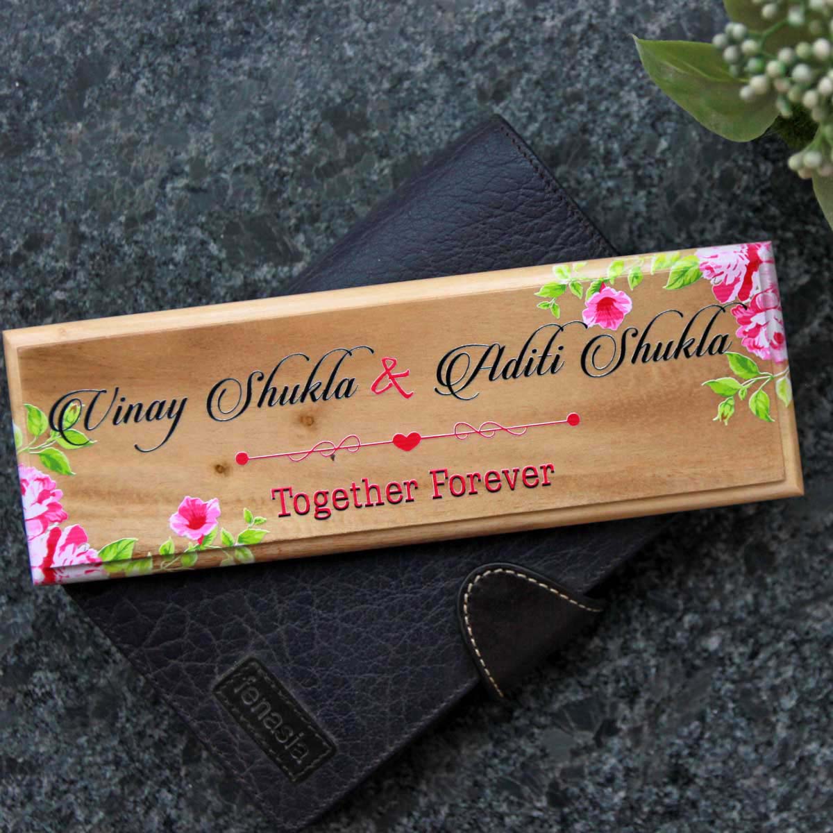 Personalized Wooden Nameplate for Home & Couples | Prints On Wood