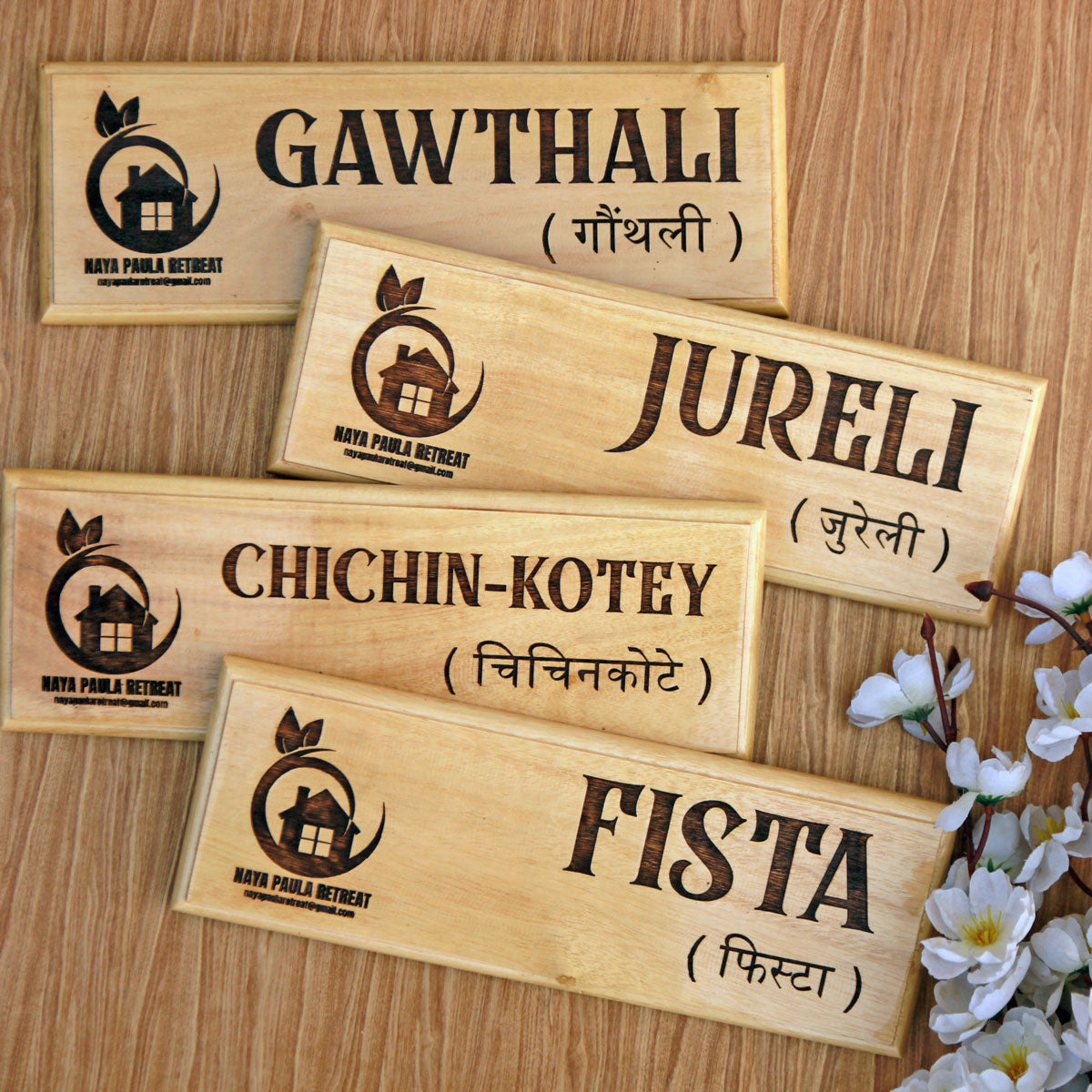 Engraved Wooden Nameplates For Hotels & Restaurants