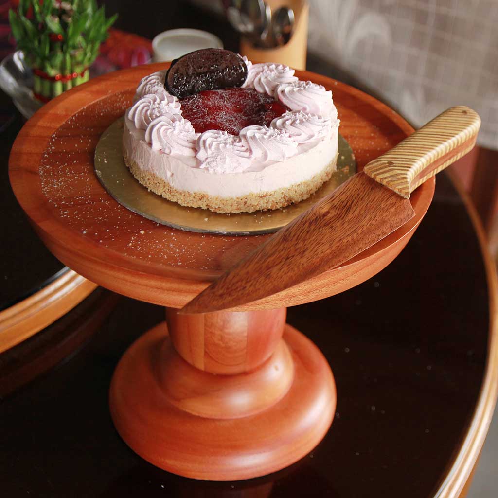 Birthday Gift Set - Cake Stand, Cake Cutting Knife & Birthday Card Set