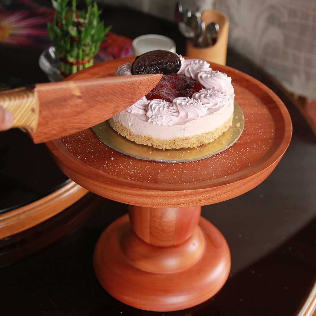 Birthday Gift Set - Cake Stand, Cake Cutting Knife & Birthday Card Set