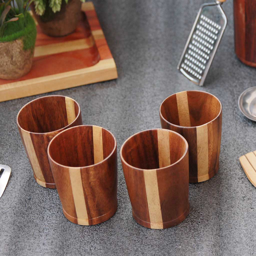 Blessed In Love Personalized Wooden Glasses | Birthday Gift For Husband &amp; Wife