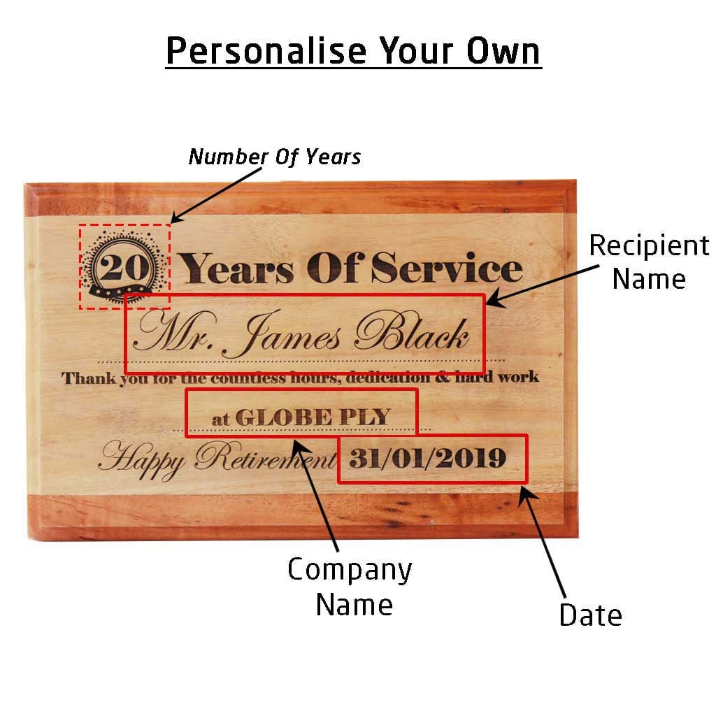 Happy Retirement Award Wooden Plaque. Personalized Retirement Gifts.